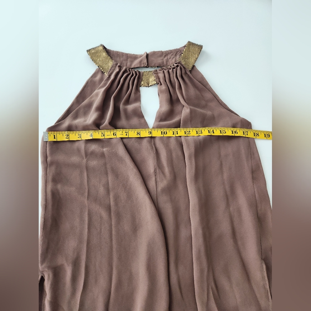 W118 By Walter Baker Women's sequin Sleeveless top Brown Size XS NWT - Picture 5 of 13